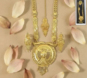 Premium Traditional Gold-Tone Necklace Set for Weddings & Festive Occasions