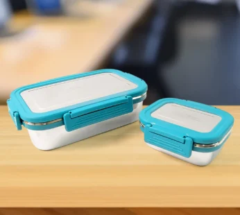 Stainless Steel Lunch Box – Durable Leak-Proof 2 Pc Set