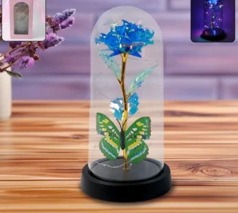 LED-Powered Eternal Rose in plastic Dome (1 Pc / Battery not Included)