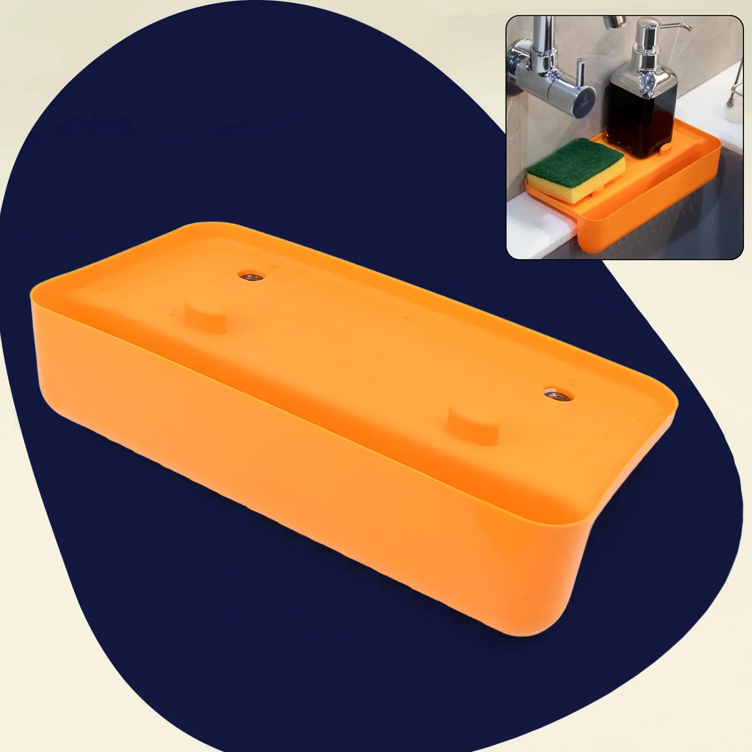 Sink Drainer Shelf – Multifunctional Plastic Storage | Garth - Detailed Feature View 3