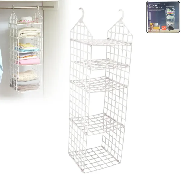 Folding Clothes Hanger – 5-Layer Space Saver Rack | Organivo
