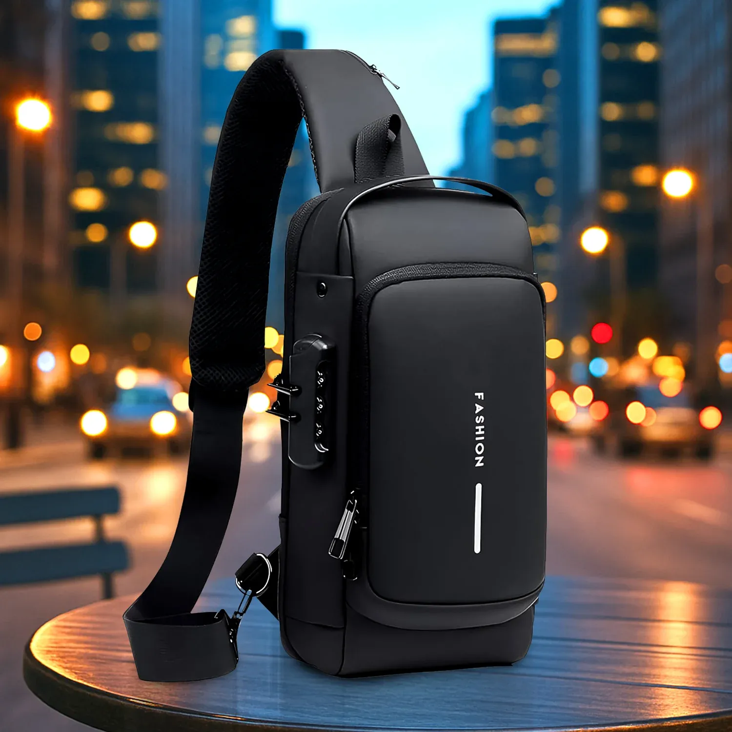 Premium Anti-Theft Crossbody Sling Bag – Secure USB Charging Port - Buy Online at Alikart