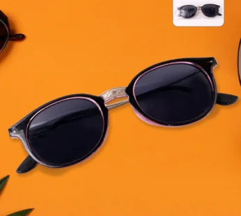 Pink UV Protected Round Sunglasses, classic Sunglasses for Men & Women, Lightweight