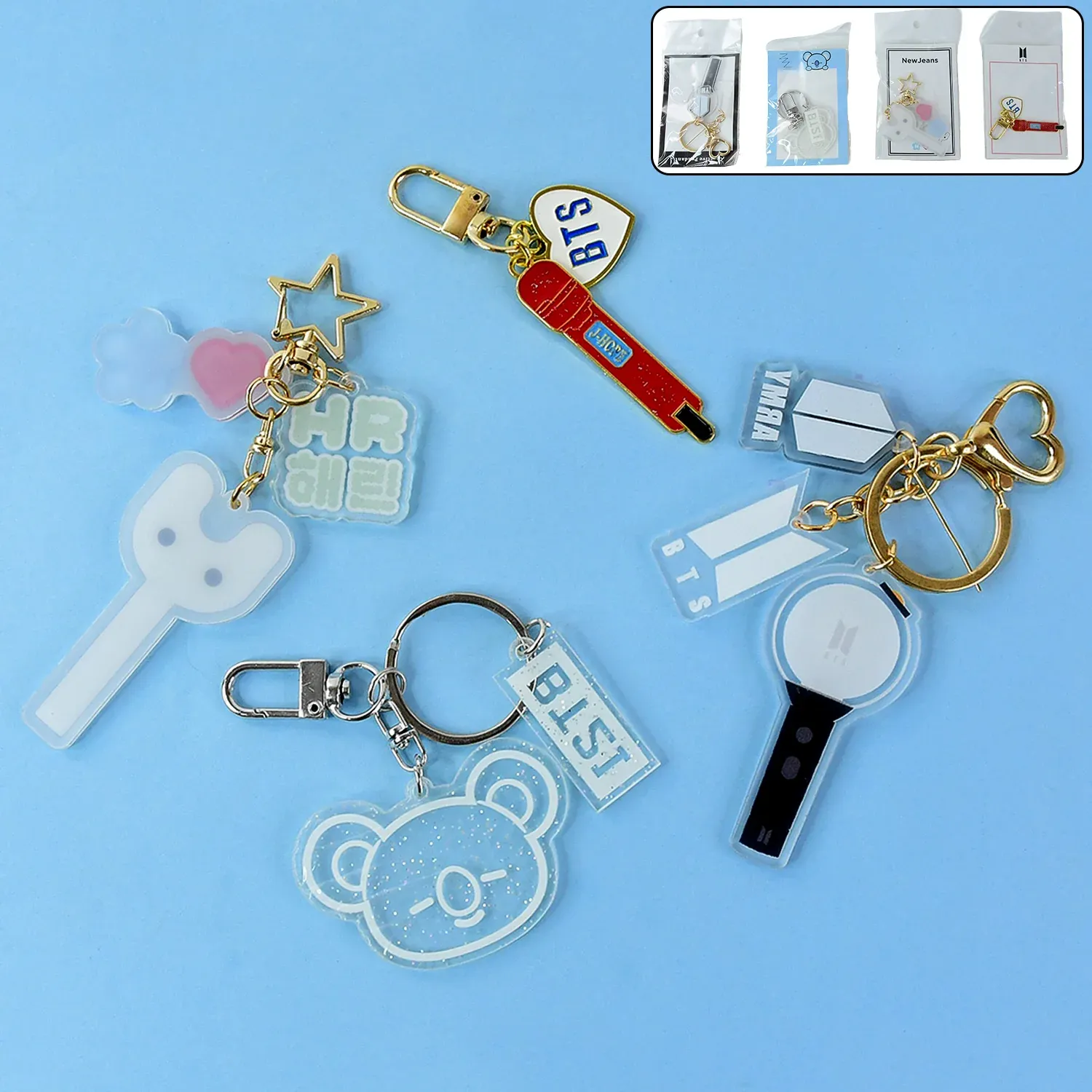 Premium Acrylic Keychains – Cute & Durable Mixed Designs - Buy Online at Alikart