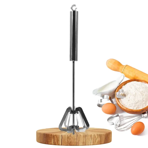 Konvex Stainless Steel Hand Push Mixer – Egg Whisk & Blender (1 Pc)