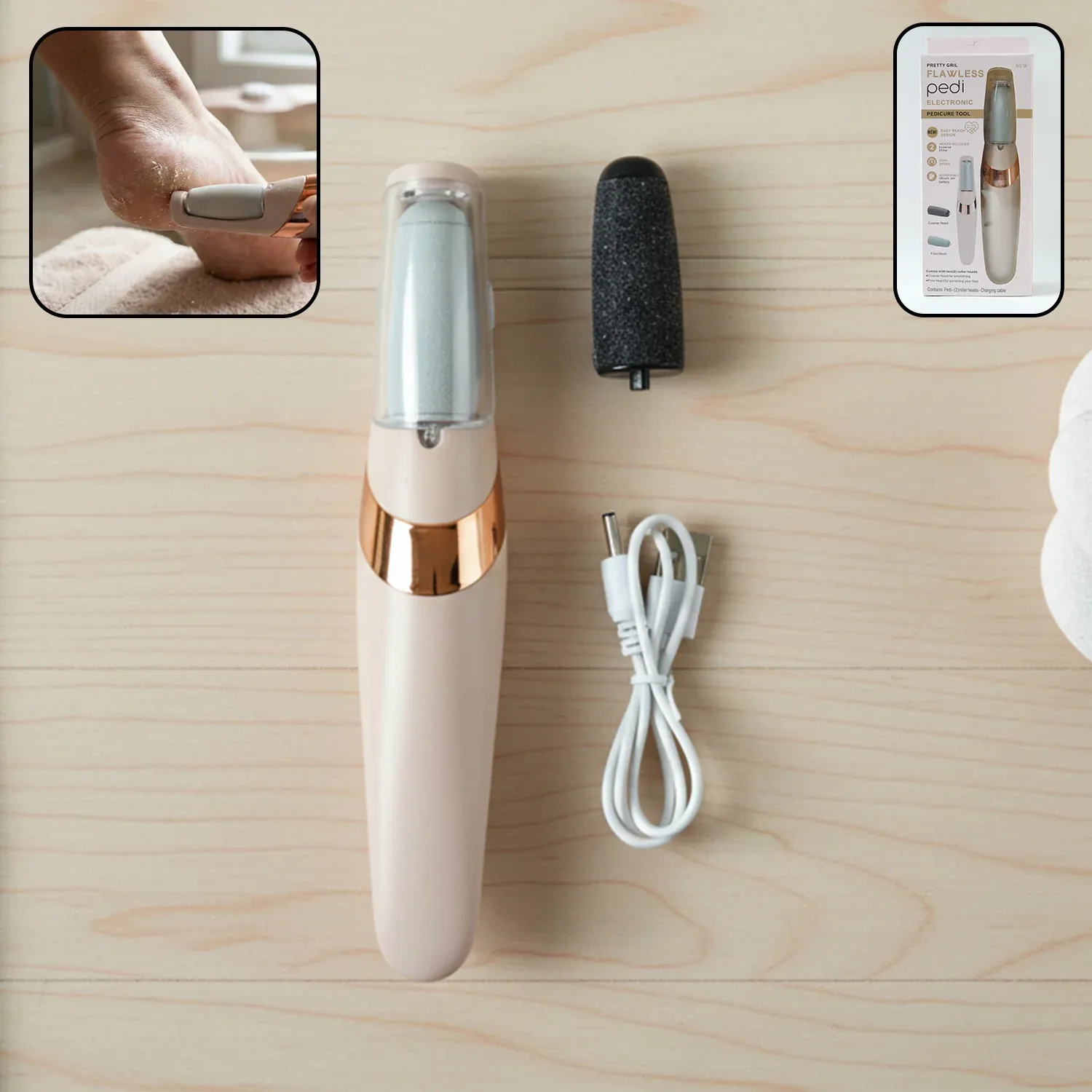 Premium Electronic Pedicure Tool – Rechargeable & Cordless | Velvet Wellness - Buy Online at Alikart