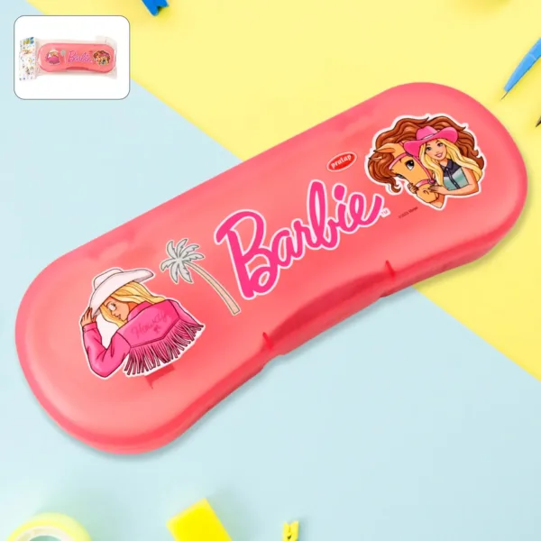 Cute Cartoon Printed Plastic Compass Box for Kids – 1 Pc