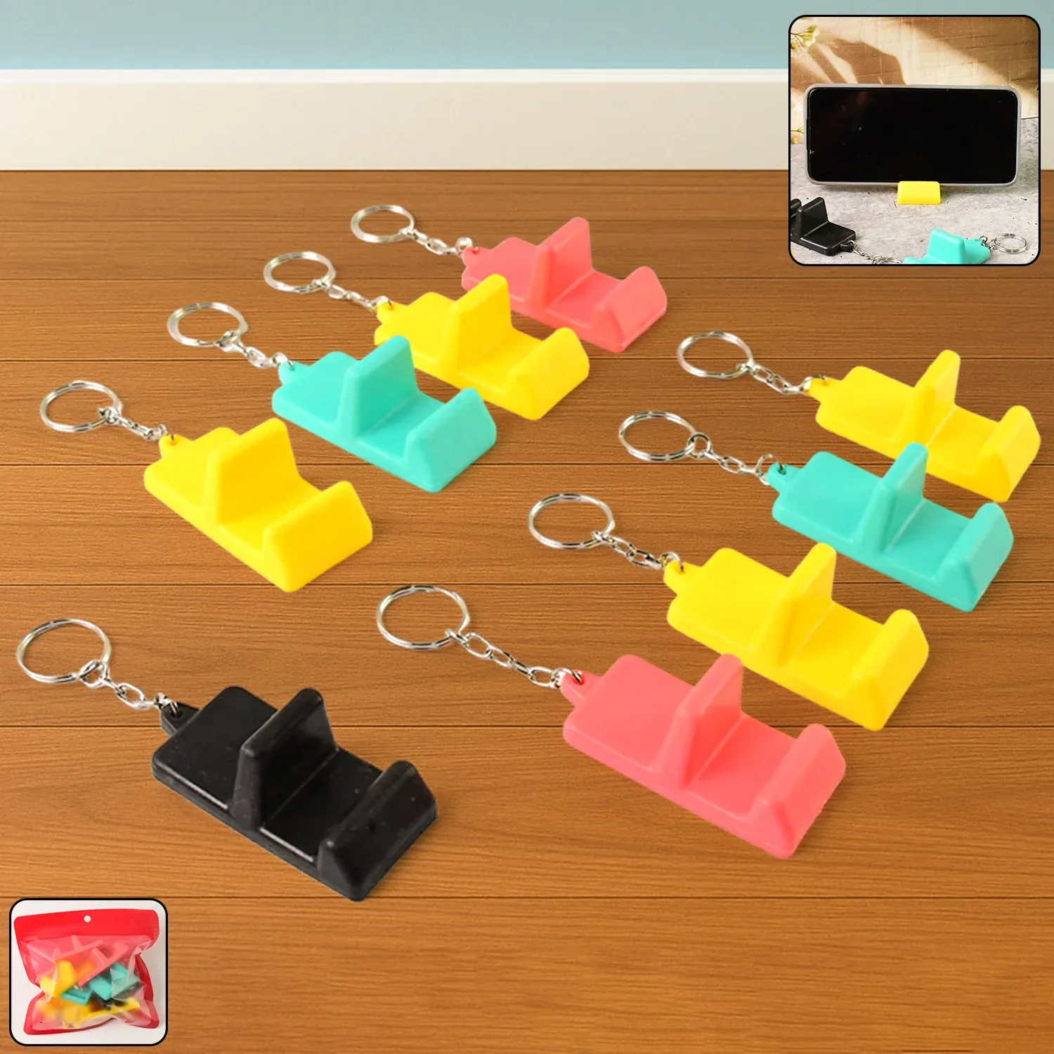 Mobile Stand Keychain – Compact 2-in-1 Phone Holder - Detailed Feature View 2