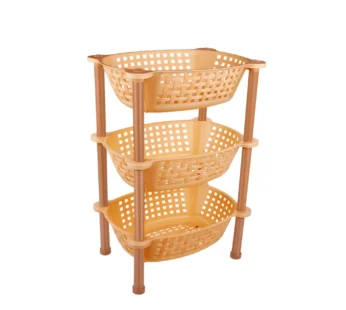 Plastic Storage Rack – 3-Tier Multipurpose Organizer | Organivo