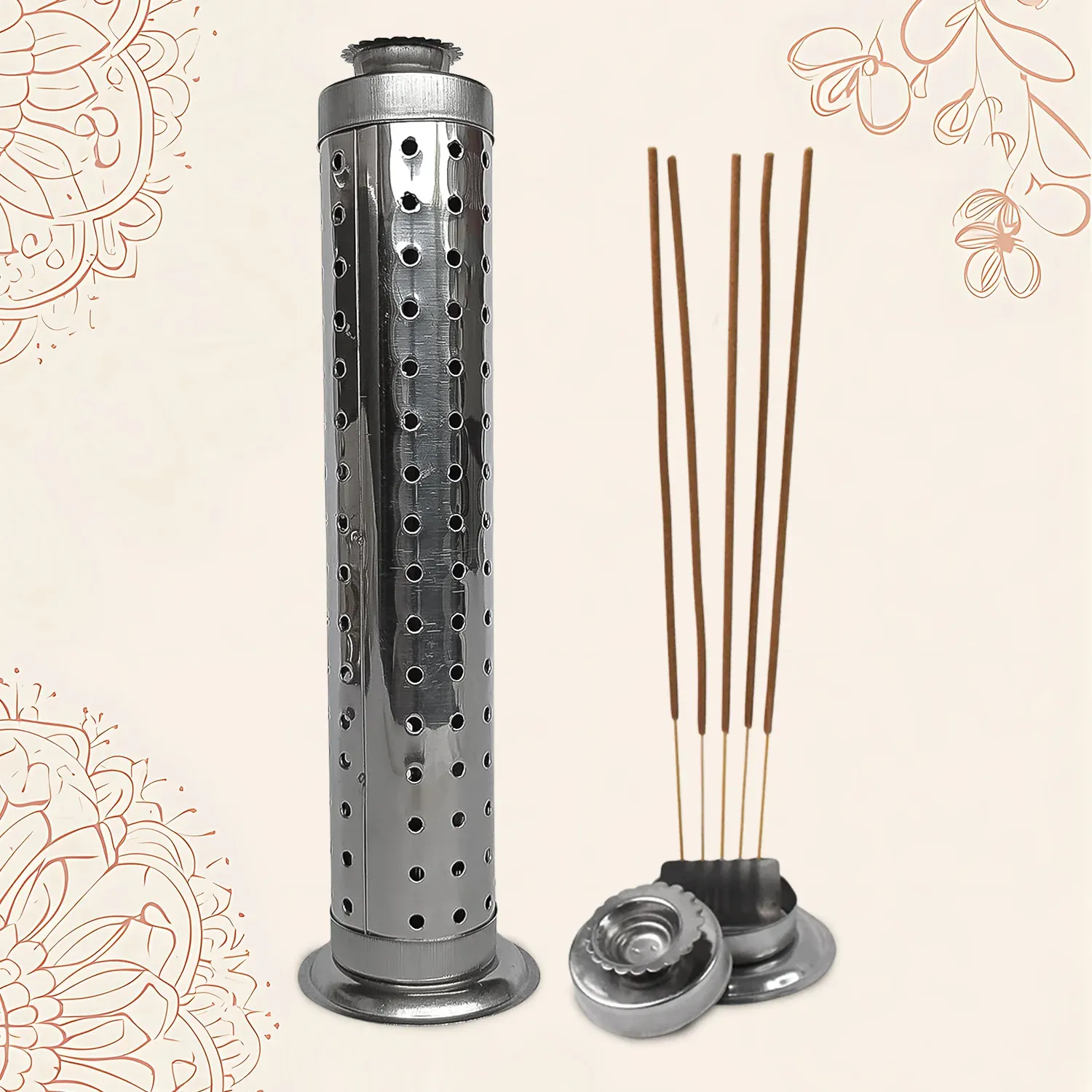 Premium Stainless Steel Agarbatti Stand – Safe Ash Catcher for Puja - Buy Online at Alikart