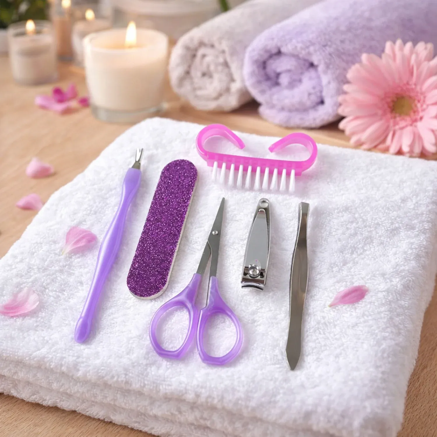 Premium 6 In 1 Manicure Pedicure Nail Care Kit - Complete Grooming Set - Buy Online at Alikart