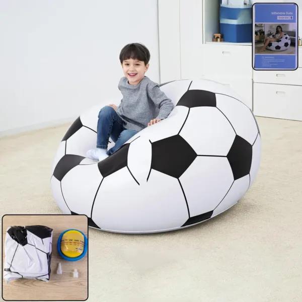 Inflatable Soccer Ball Lounge Chair – Fun & Comfortable for Kids