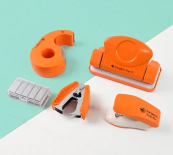 Kangaro 5-in-1 Stationery Gift Set Stapler, Staples, Staple Remover, Tape Dispenser