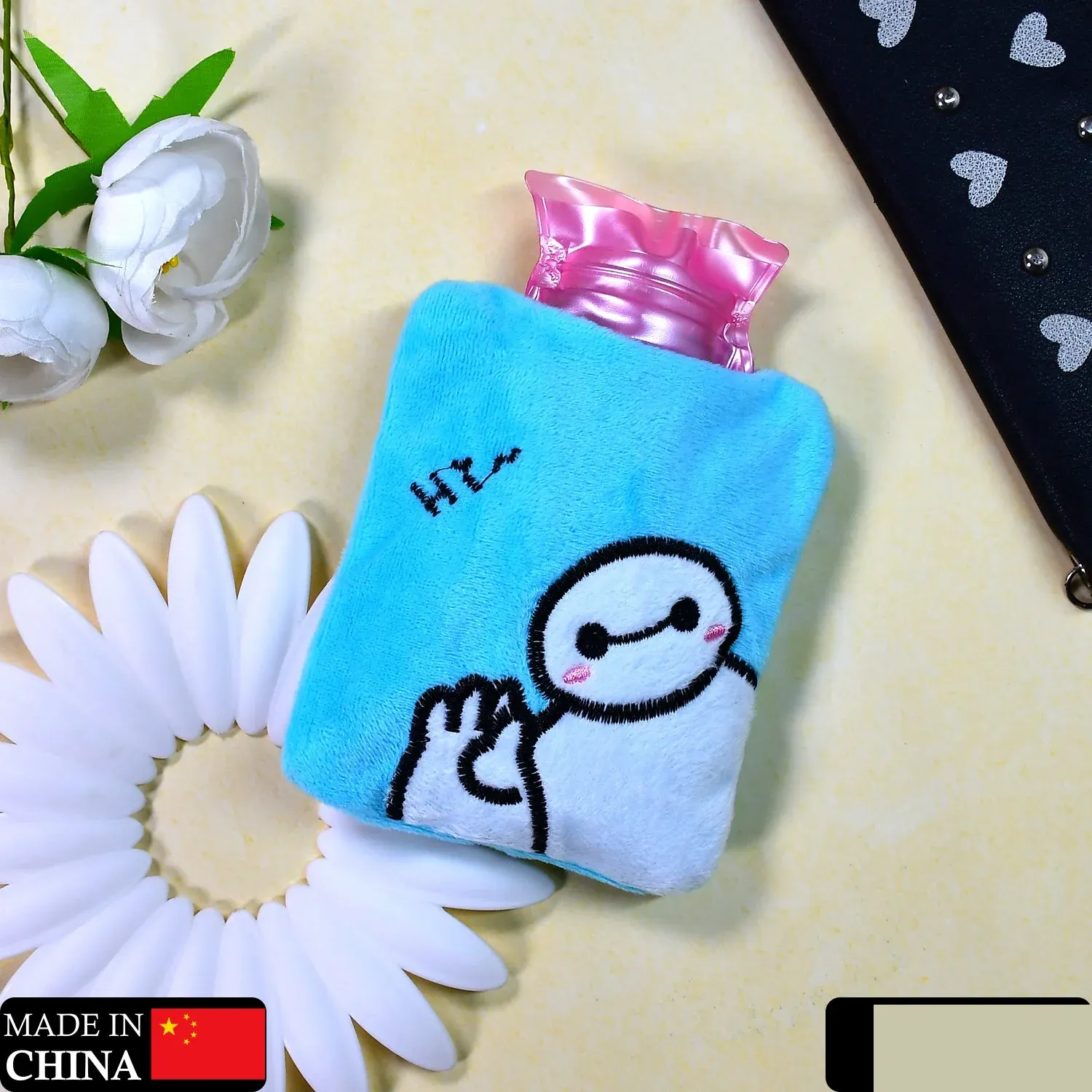Hot Water Bag – Small Baymax Cover for Pain Relief | Velvet Wellness - Detailed Feature View 1