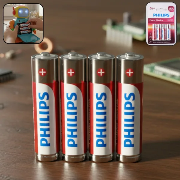 AA Alkaline Batteries – 4 Pack Long Lasting Power Cells