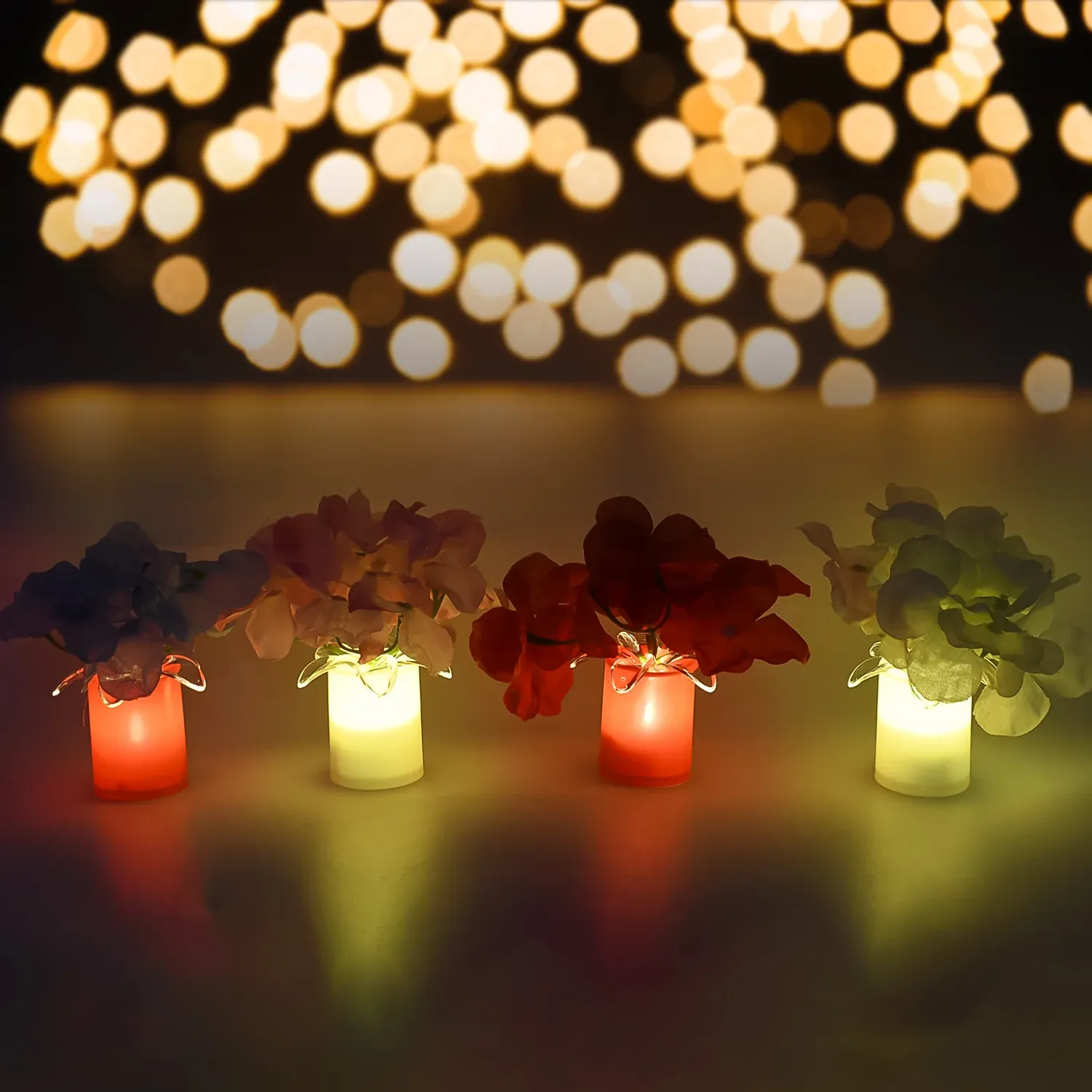 Premium LED Mood Lights – Aesthetic Bedroom Decor Set (4 Pcs) | Velvet Wheels - Buy Online at Alikart