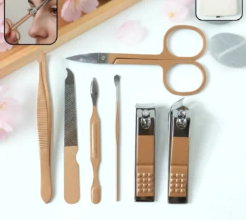 7-in-1 Premium Manicure & Pedicure Grooming Kit with Compact Case