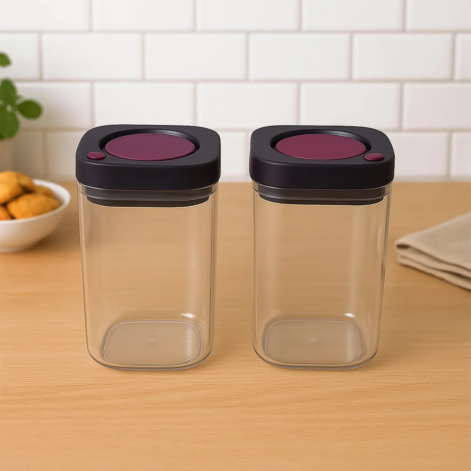 Premium Airtight Kitchen Storage Containers – 2 Pc Set 1200ml Each - Buy Online at Alikart