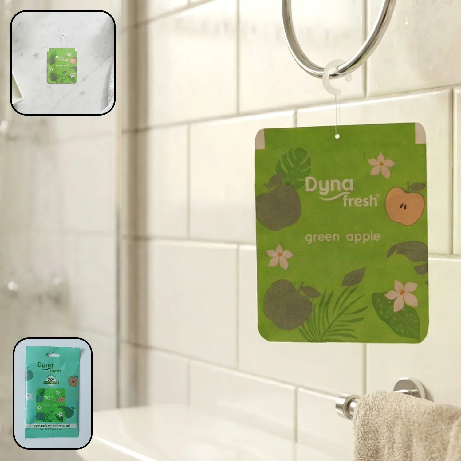 Premium Green Apple Hanging Air Freshener Gel – Long Lasting Fruity Fragrance - Buy Online at Alikart