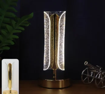 Luxury Tall Cylindrical Crystal Table Lamp (1 Pc)