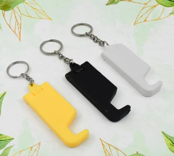 Keychain Mobile Stand – 2-in-1 Plastic Phone Holder (100 Pcs) | Mobiléon
