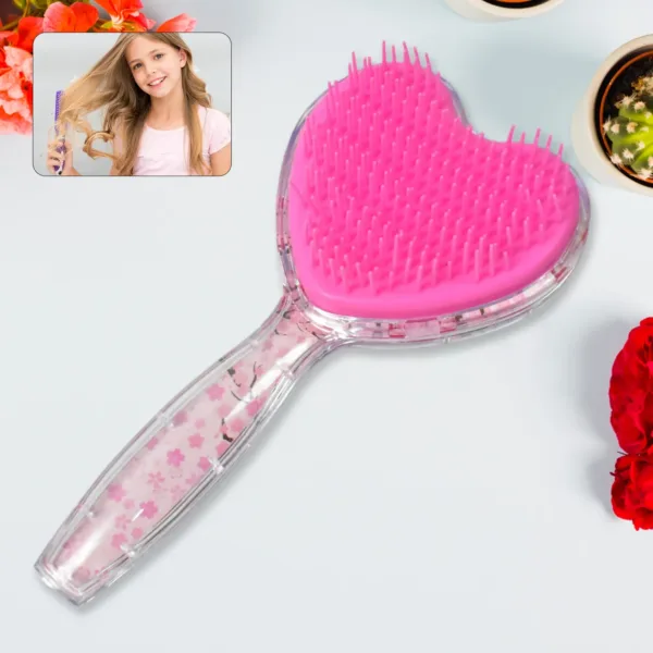 Heart Shape Hair Brush & Massage Shower Comb for Kids & Adults