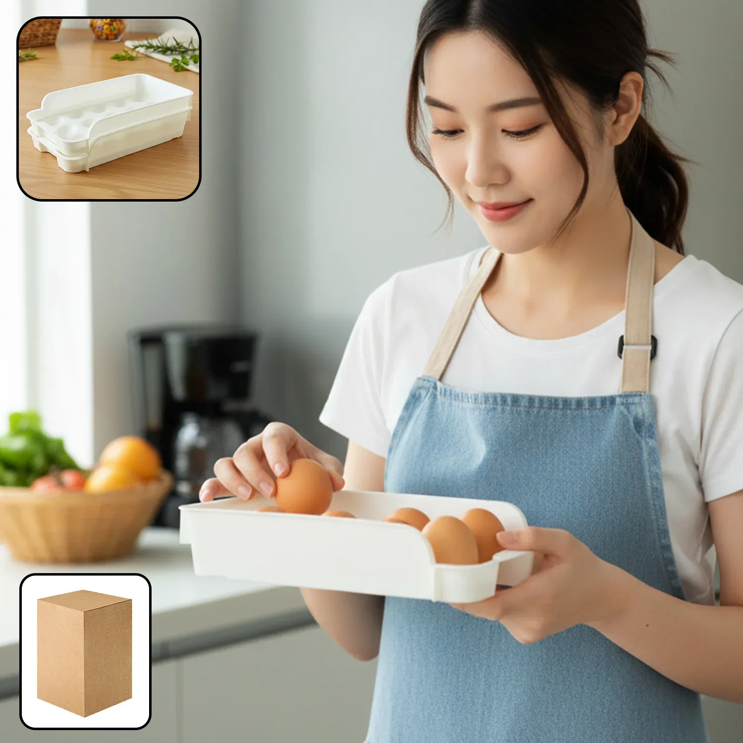 Premium Egg Storage Tray – Space-Saving and Durable Refrigerator Organizer - Buy Online at Alikart