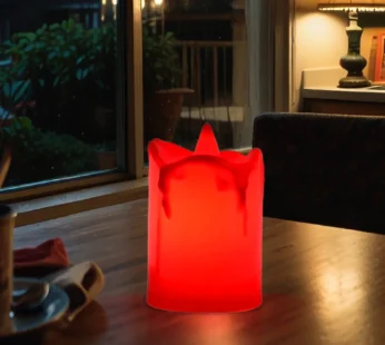 Flameless Melted Design Candles for Decoration, Diwali (1 pc)