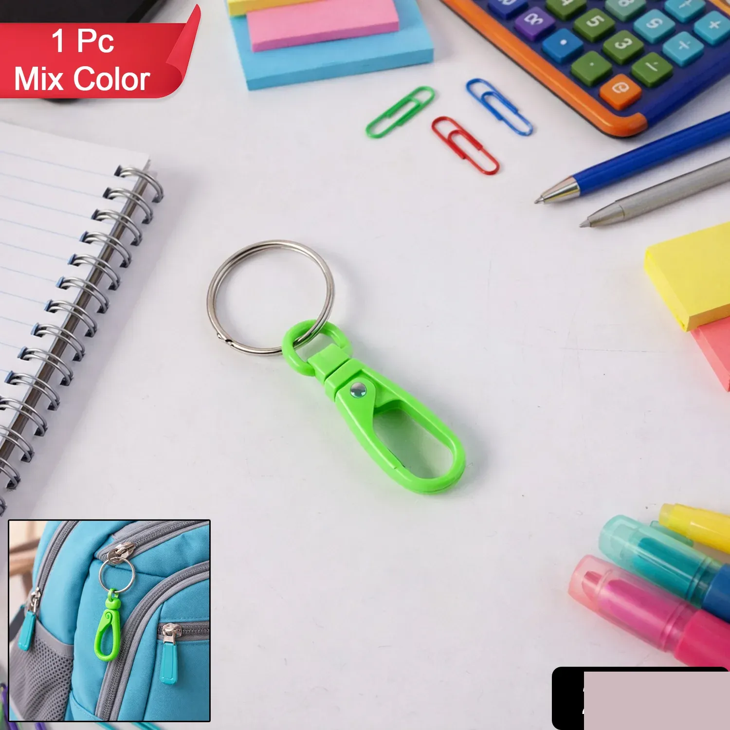 Super Strong Mini Plastic Carabiner Keychain (1 Pc, Mix Color) - Detailed Feature View 1