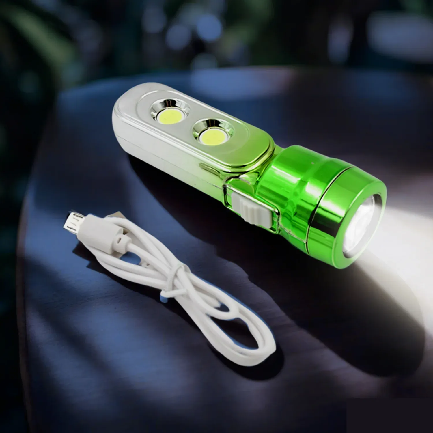 Premium USB Rechargeable Torchlight – 3 LED Multi-Function | Poravar - Buy Online at Alikart