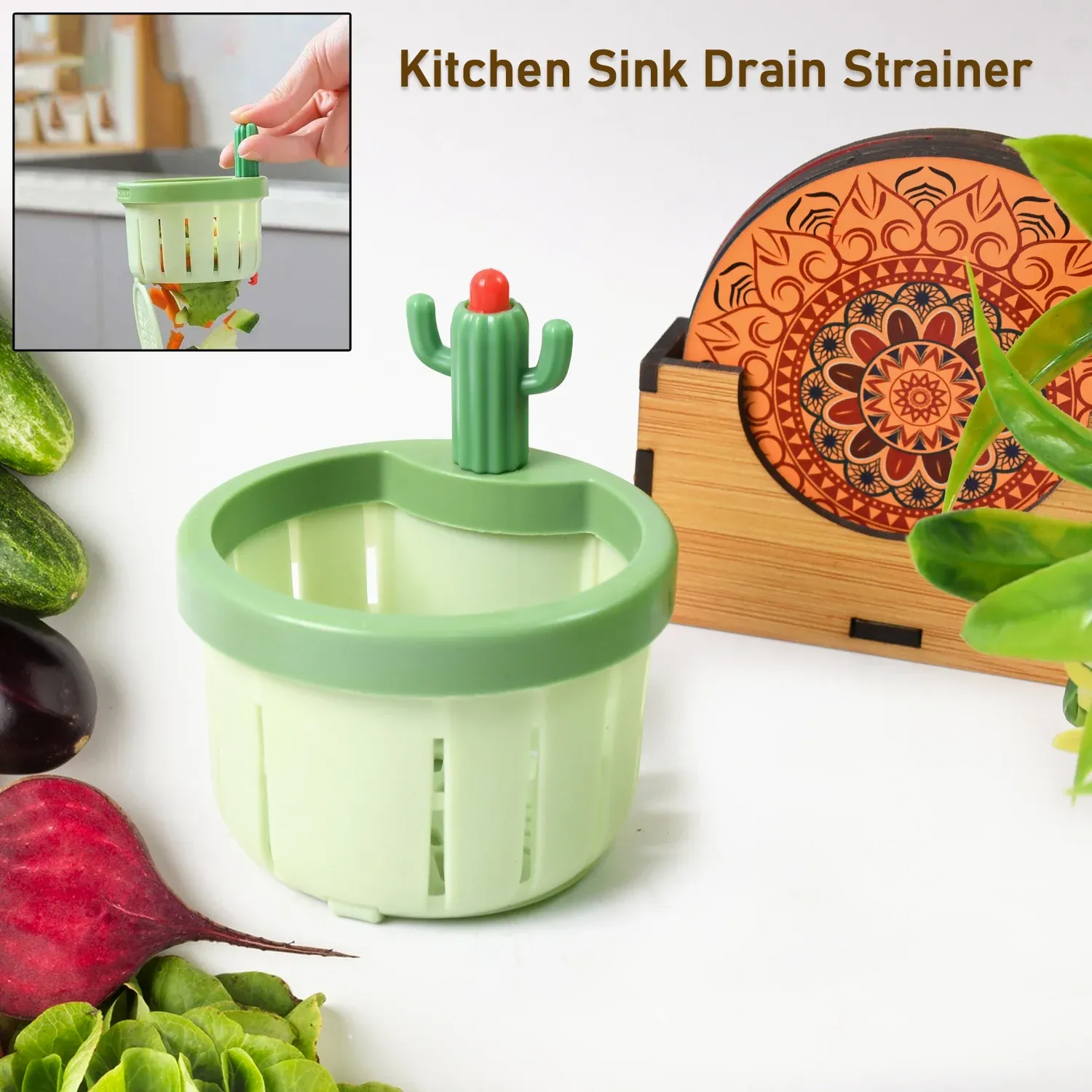 Premium Kitchen Sink Drain Strainer – Automatic Waste Filter | Garth - Buy Online at Alikart