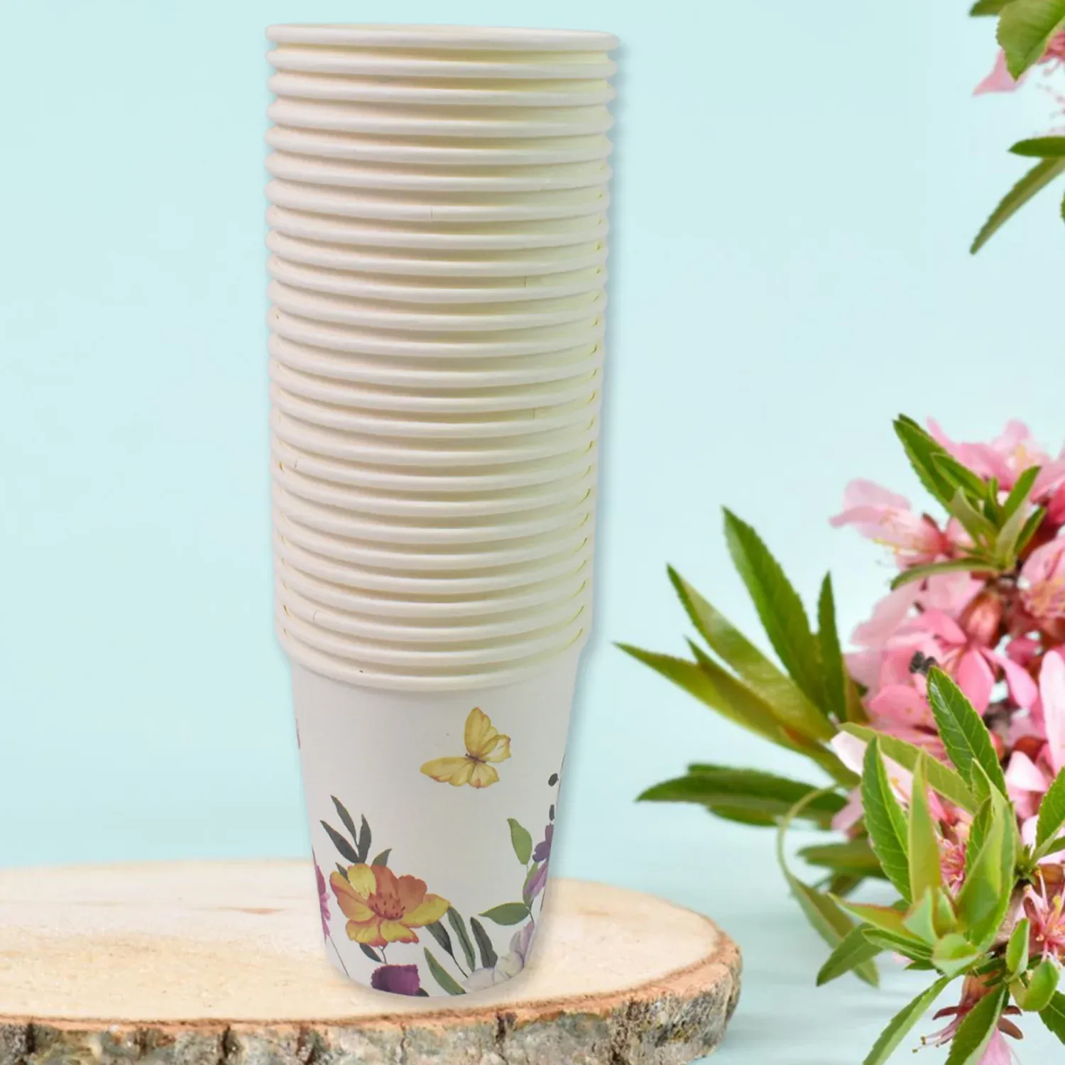 Disposable Paper Cups – Mixed Design 24 Pcs | Papezo - Detailed Feature View 2
