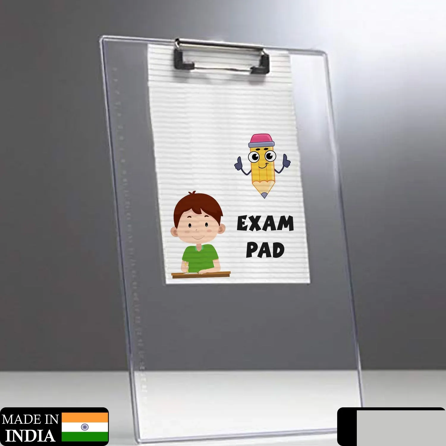Transparent Premium Exam Pad with Centimeter Measuring Side for Students - Detailed Feature View 1