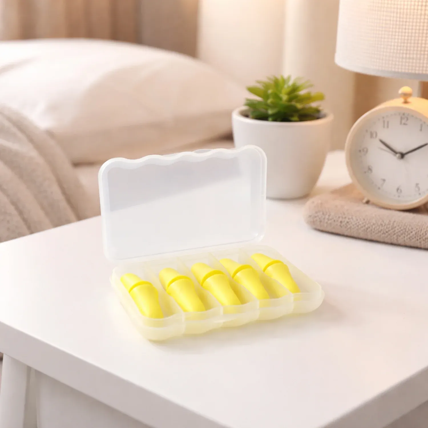 Premium Foam Ear Plugs – Soft Noise Reduction with Storage Case (5 Pairs) - Buy Online at Alikart