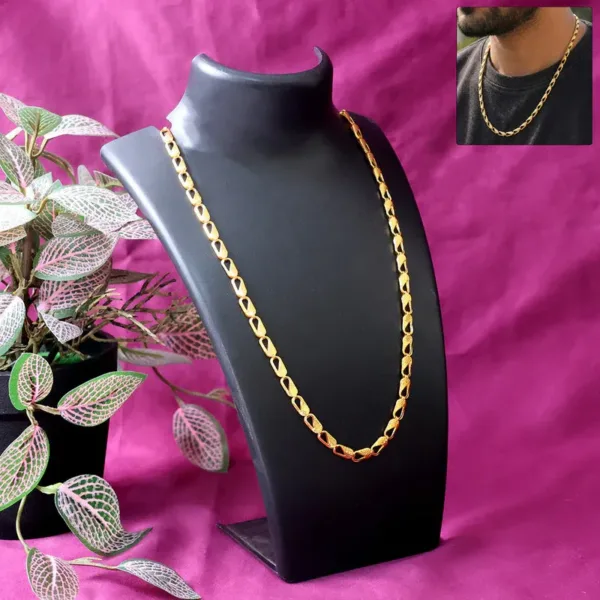 Classic Gold Finish Designer Chain for Men – Daily Wear