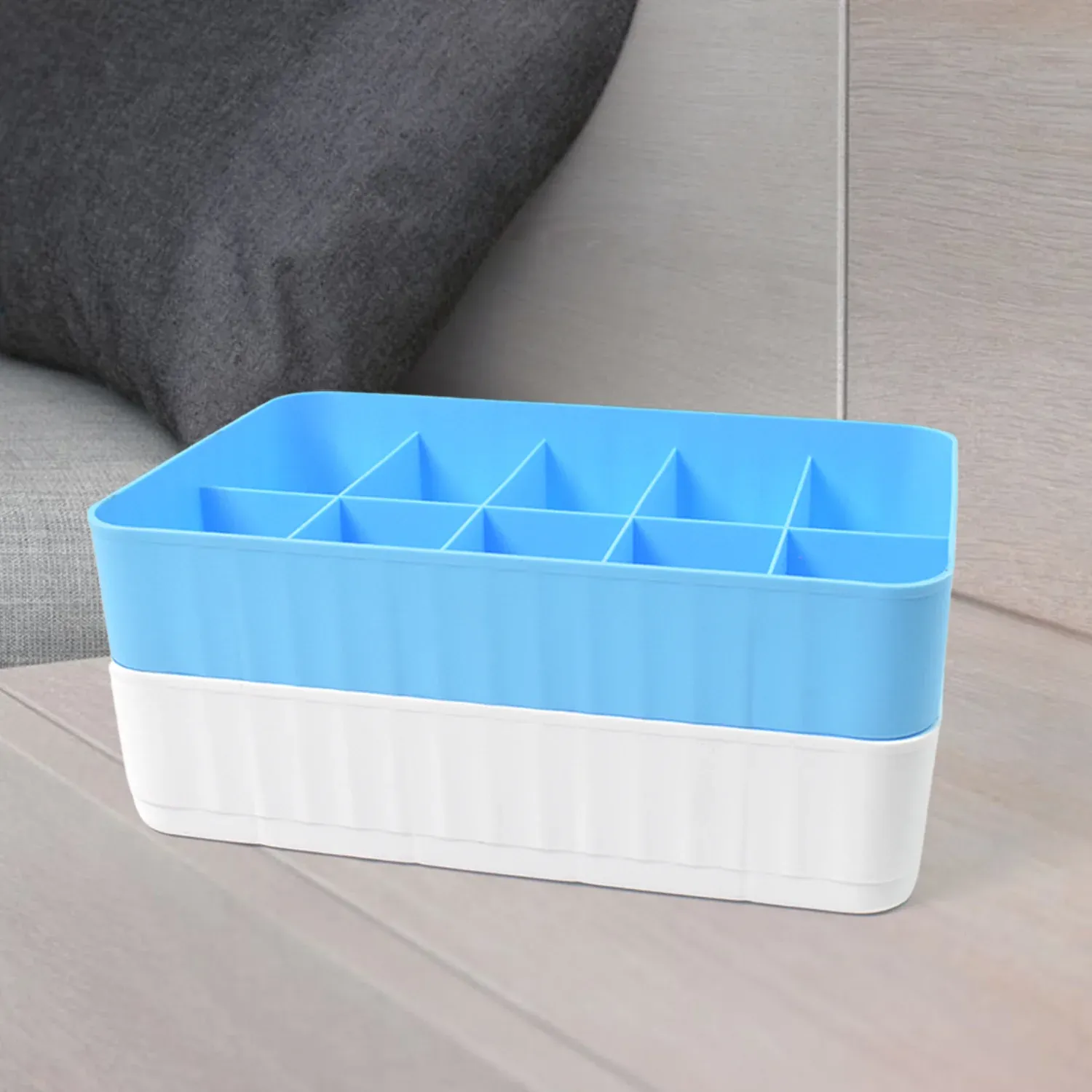 Premium Drawer Organiser Set – 10-Grid Storage for Socks & Underwear | Lunchie Bunchie - Buy Online at Alikart