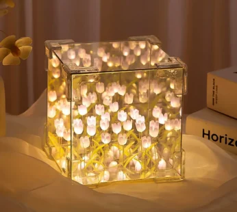 Tulip LED Night Lamp – Decorative Mirror & Light | Styleva