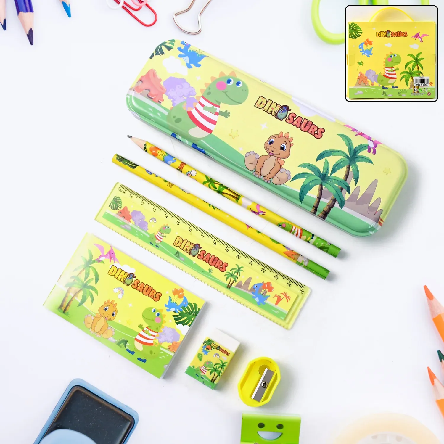 Premium Dinosaur Kids Stationery Set – Complete Fun School Kit - Buy Online at Alikart