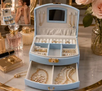 Premium Multi-Layer Jewelry Storage Box with Mirror – Elegant Organizer