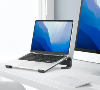 Fixed Metal Laptop Stand – Sturdy Ergonomic Desk Riser for Work