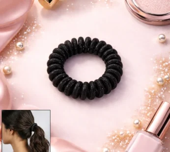 Soft Stretchable Telephone Wire Style Hair Band – 1 Pc