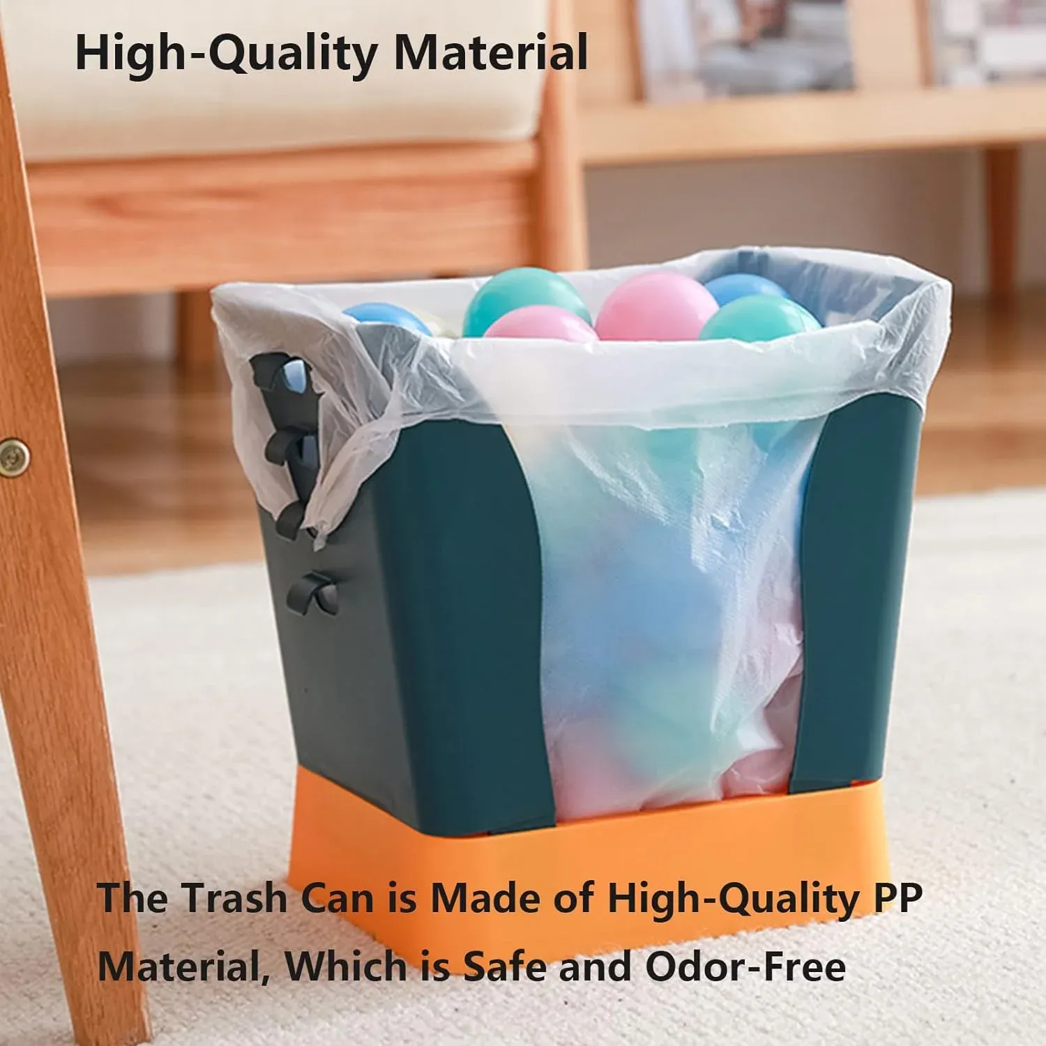 Expandable Waste Bin – Compact & Portable | Velvet Wheels - Detailed Feature View 3