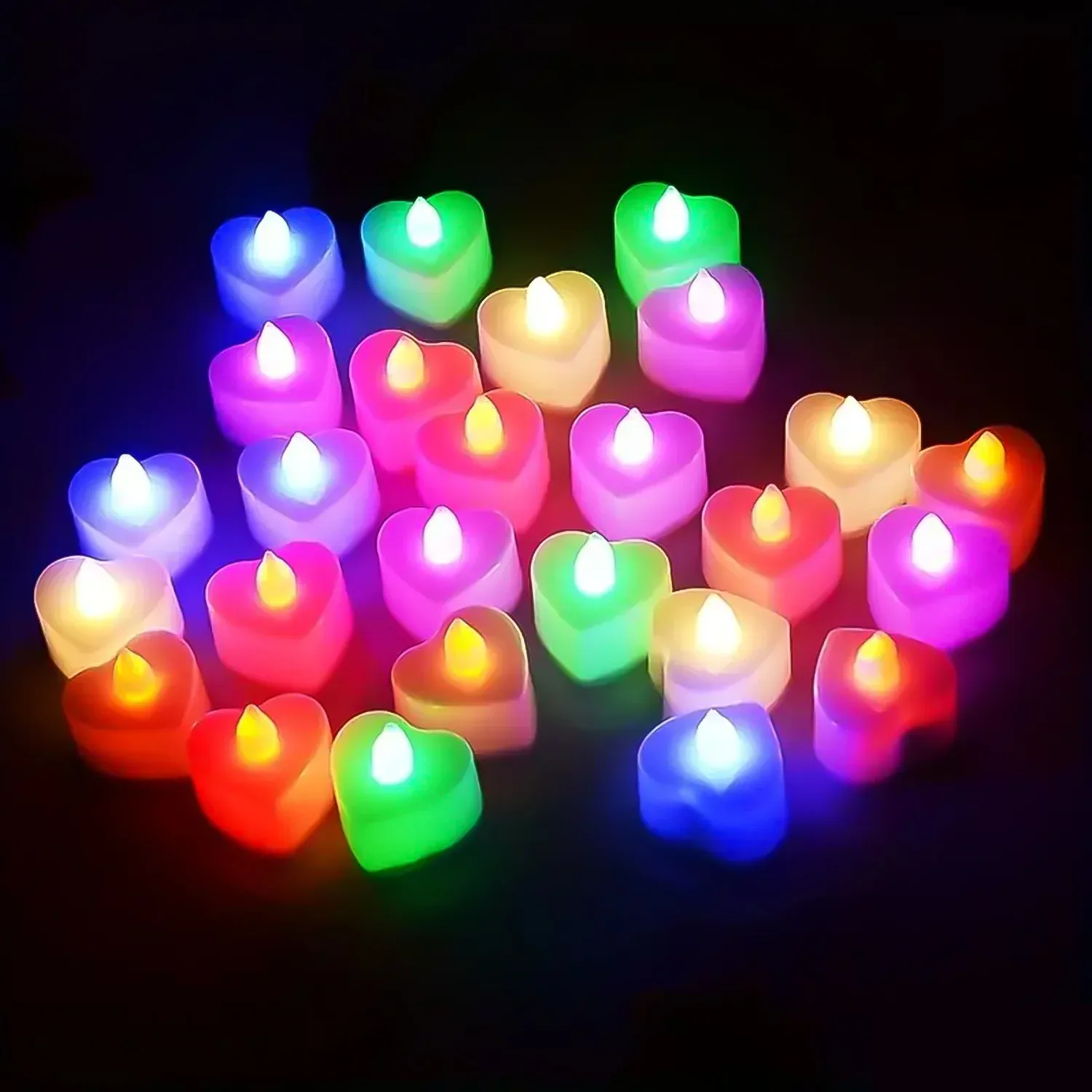 LED Tealights, Smokeless Plastic Decorative Candles, Diwali (Pack Of 1 / Multicolor) - Detailed Feature View 4