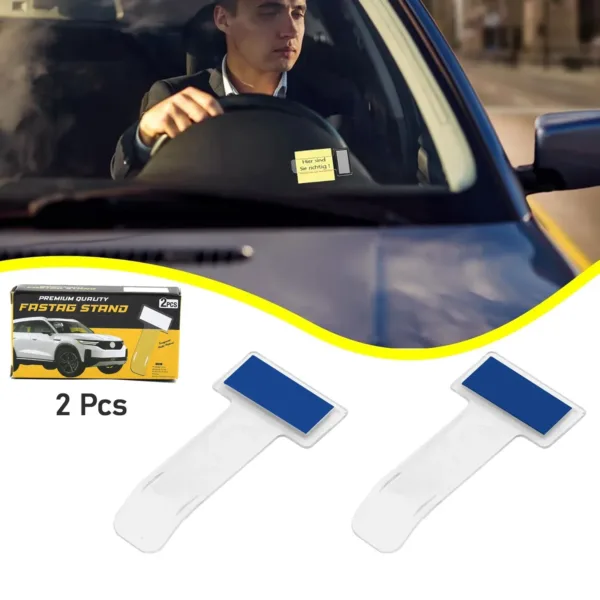 Transparent Fastag Cardholder & Ticket Holder for Windscreen – 2 Pack