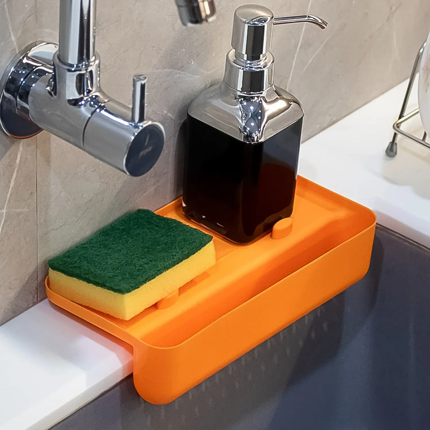 Sink Drainer Shelf – Multifunctional Plastic Storage | Garth - Detailed Feature View 5