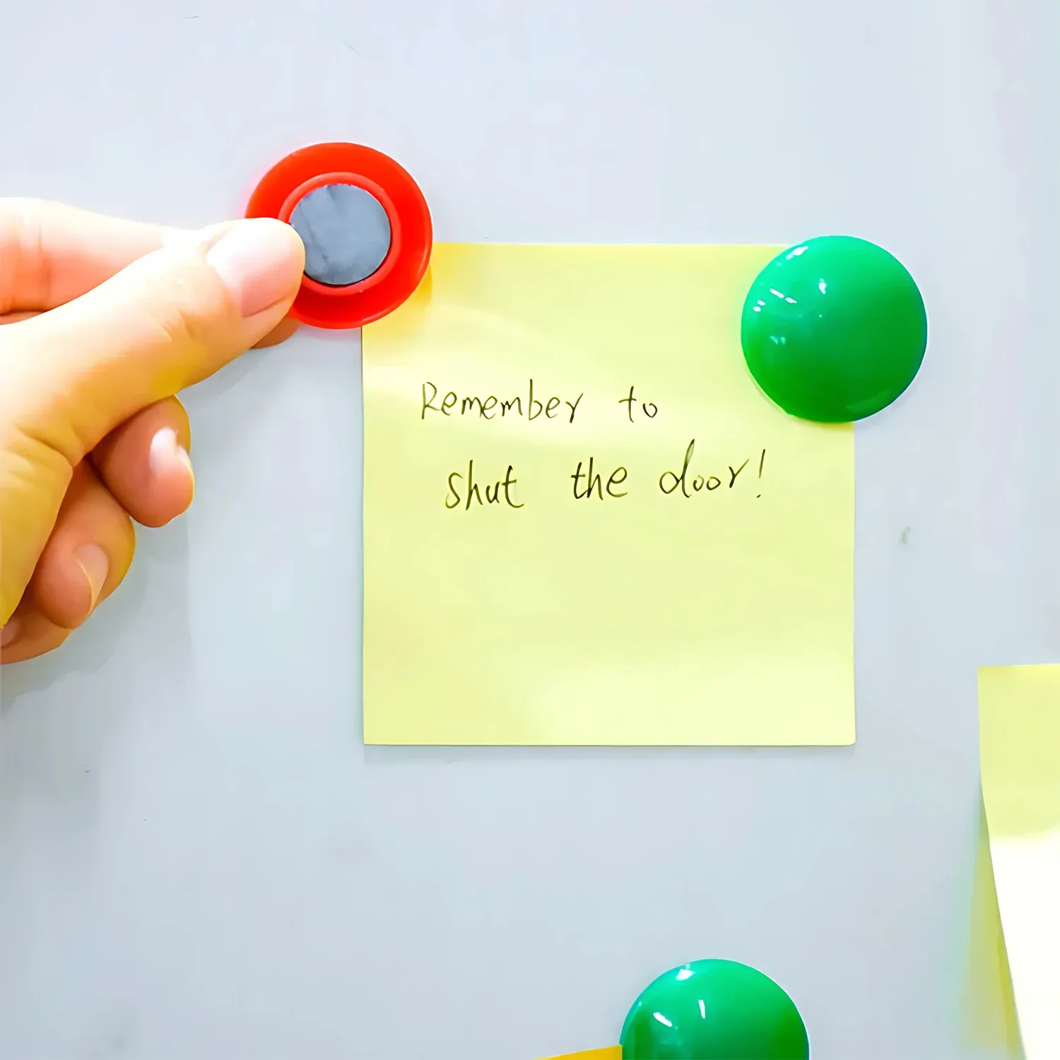 Yellow Board Magnets Circular Plastic Buttons (1 Pc) - Detailed Feature View 5