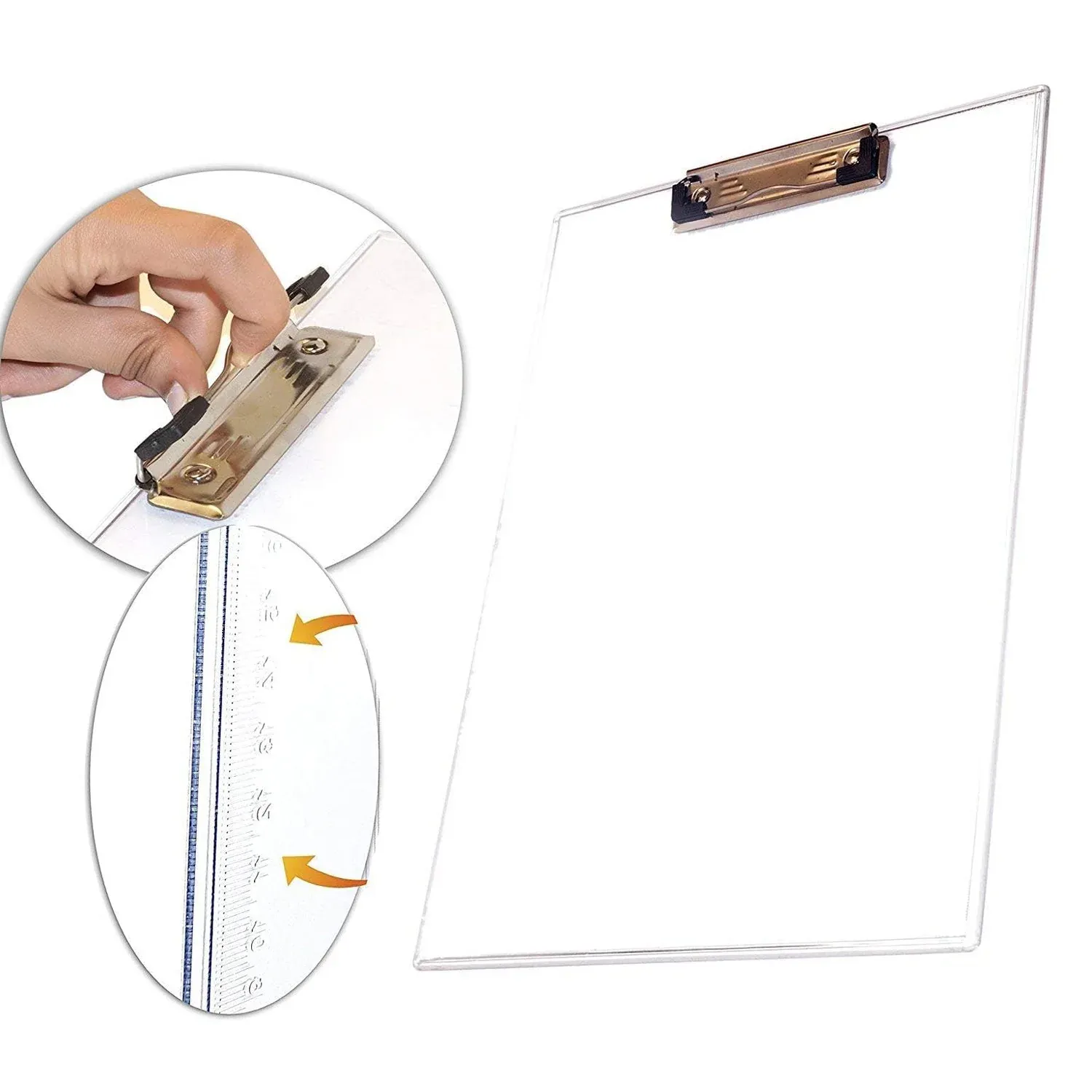 Transparent Premium Exam Pad with Centimeter Measuring Side for Students - Detailed Feature View 3