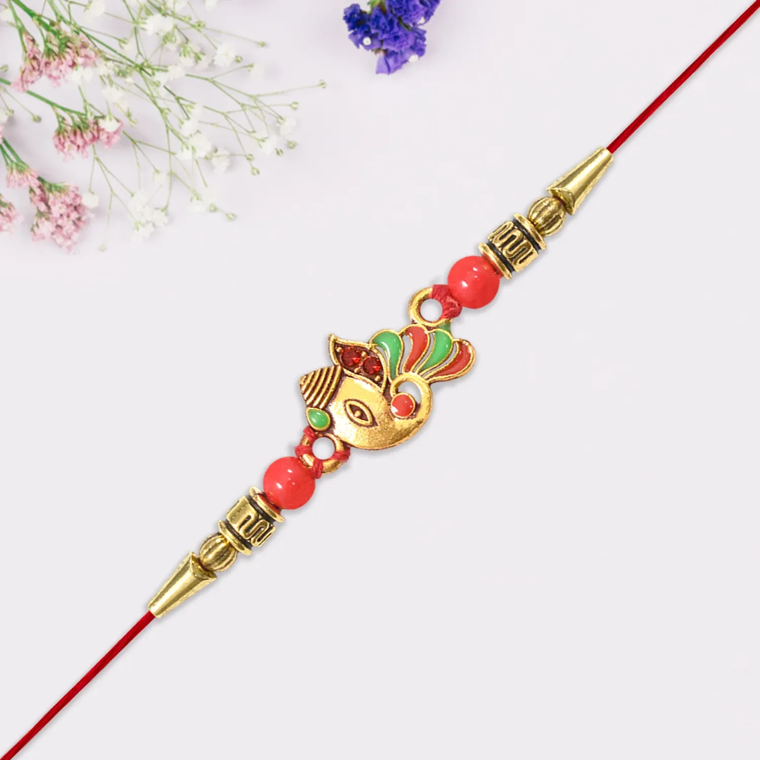 Ganpati Rakhi Blessing for Brother's Success – Traditional & Elegant - Detailed Feature View 2
