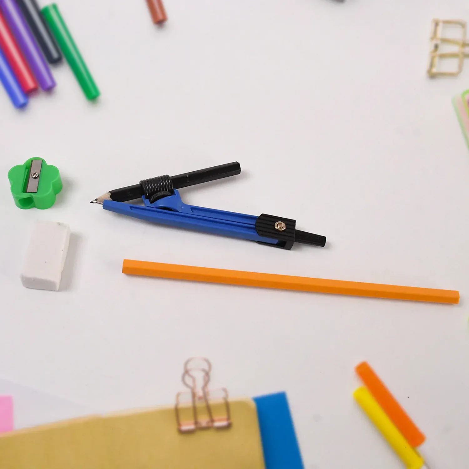 9 in 1 Stationery Set for School Student Office, Draft Rulers - Detailed Feature View 2