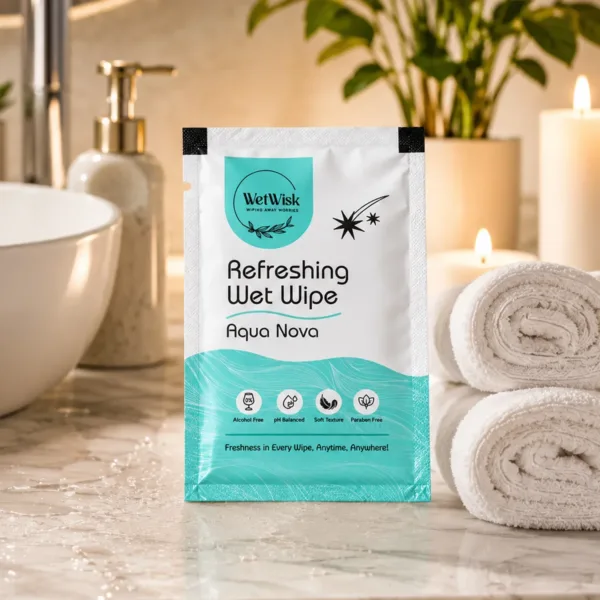 Aqua Nova Refreshing Wet Wipe – Cleanse Face, Hands, Body (1 Pc)
